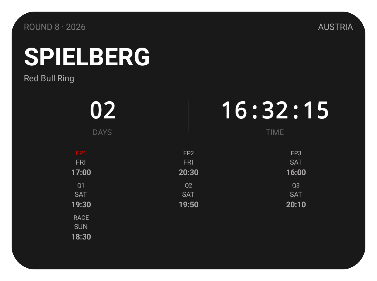 Countdown Large widget